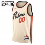 Maillot NBA Detroit Pistons Personnalisable Nike 2024-25 City Edition Blanc Swingman - Enfant